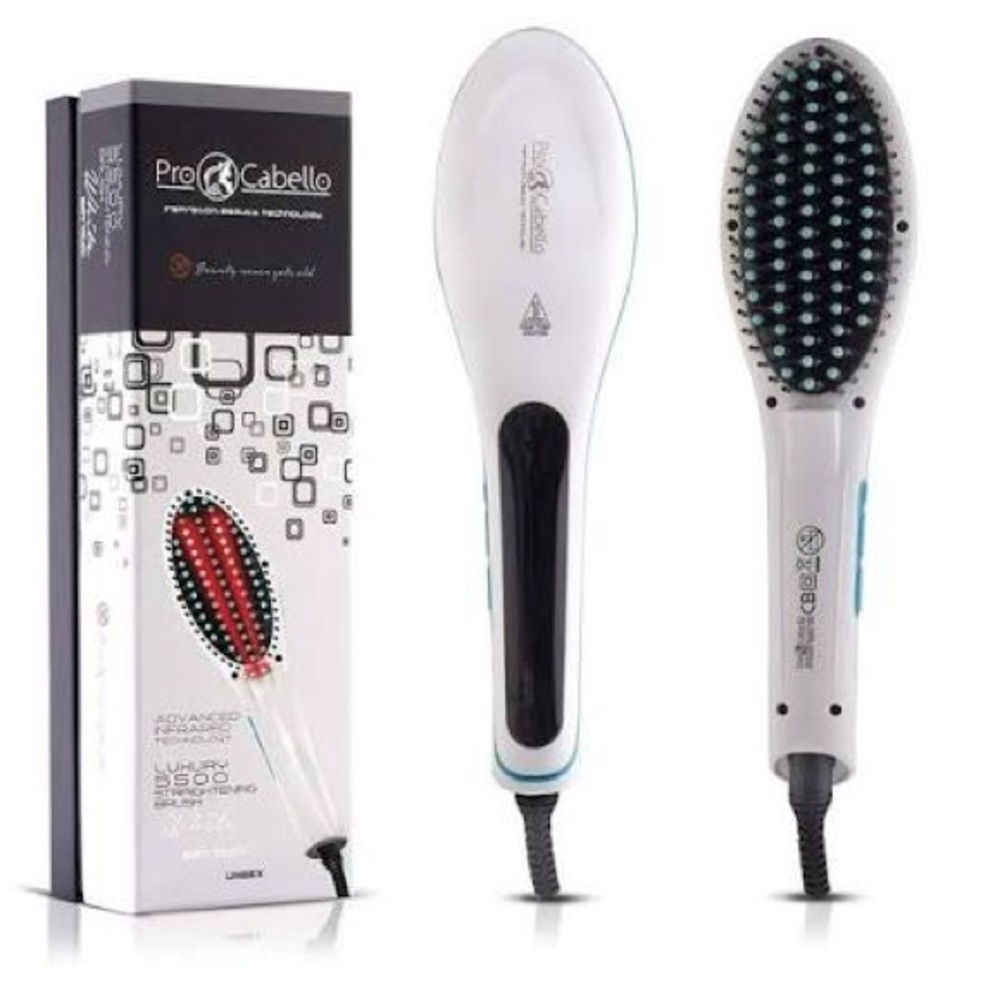 White Hair Straightening Brush